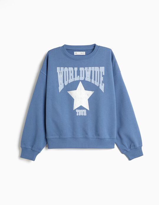Comprar Online Sweatshirt Com Estampado, Menina, Azul Escuro