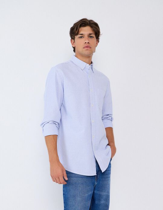 Comprar Online Camisa Oxford, Homem, Azul