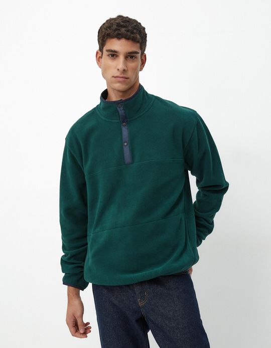 Comprar Online Sweatshirt Polar, Homem, Verde Escuro