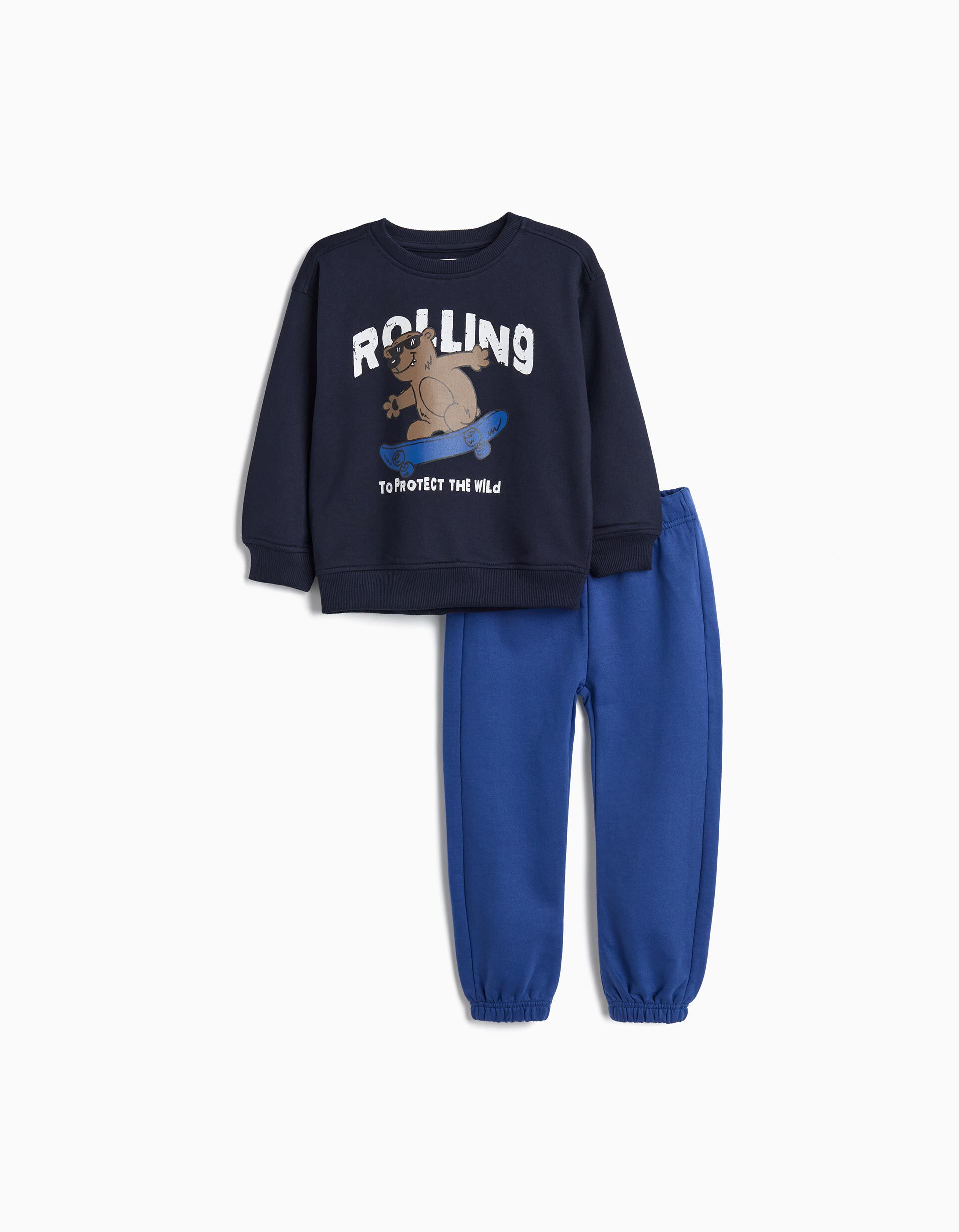 Comprar Online Conjunto De Jogging, Menino, Azul Escuro