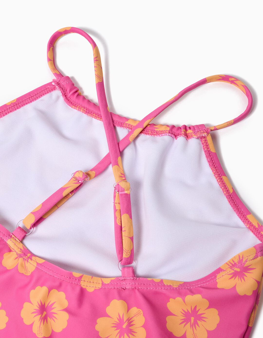 Fato de Banho Flores, Menina, Rosa