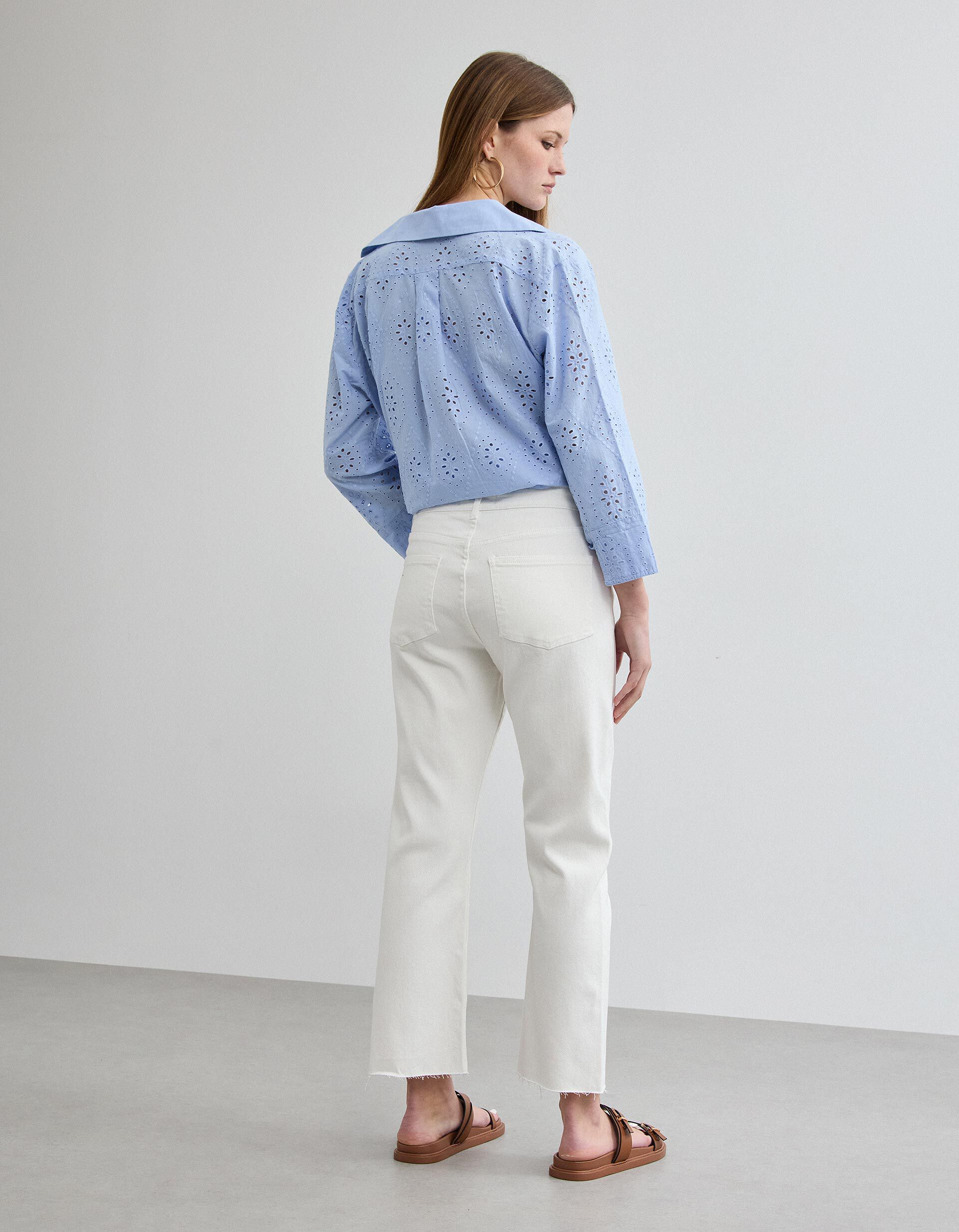 Comprar Online Cal&ccedil;as de Ganga 'Straight Cropped', Mulher, Branco