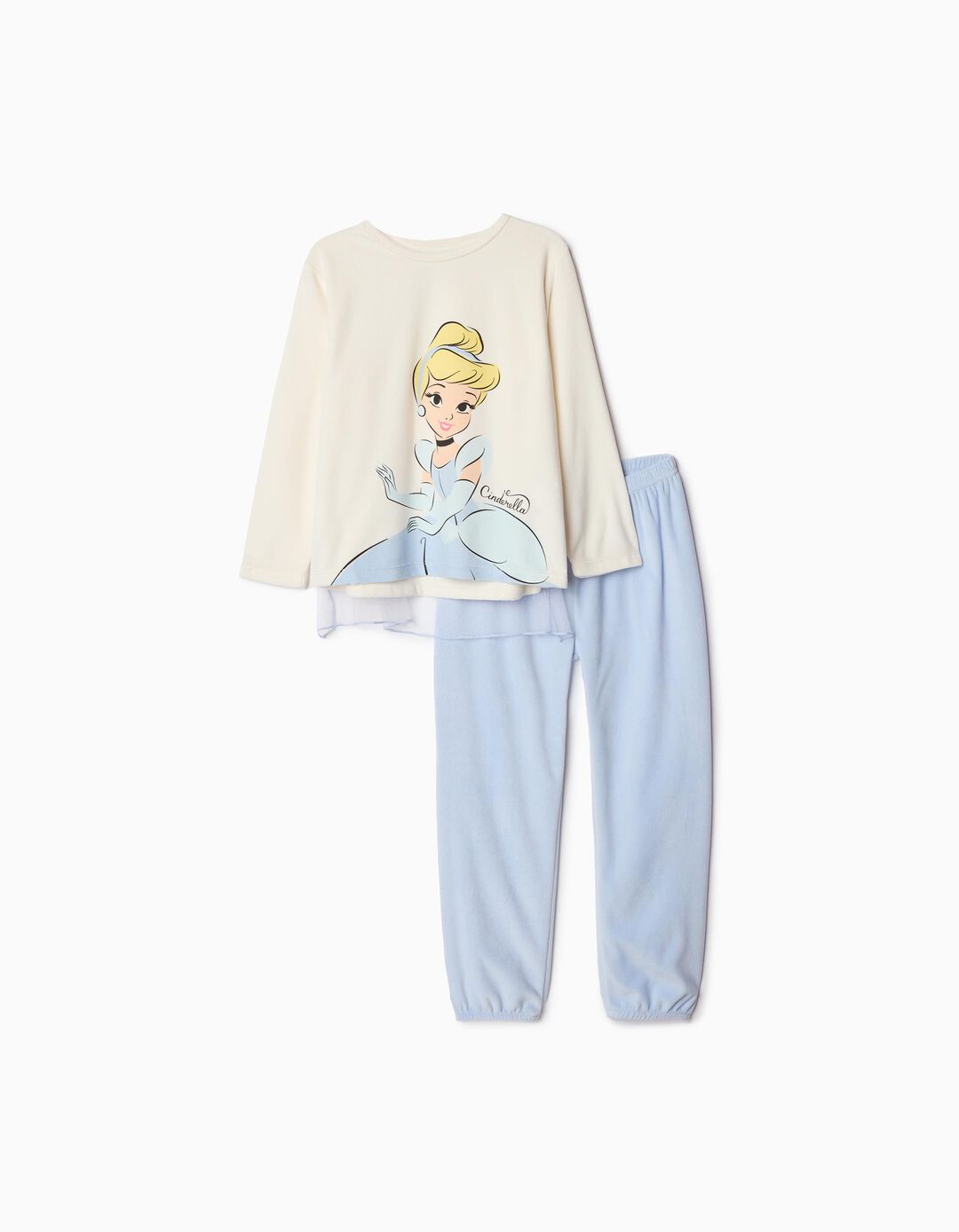 Pijama de Veludo 'Disney', Menina, Bege Claro