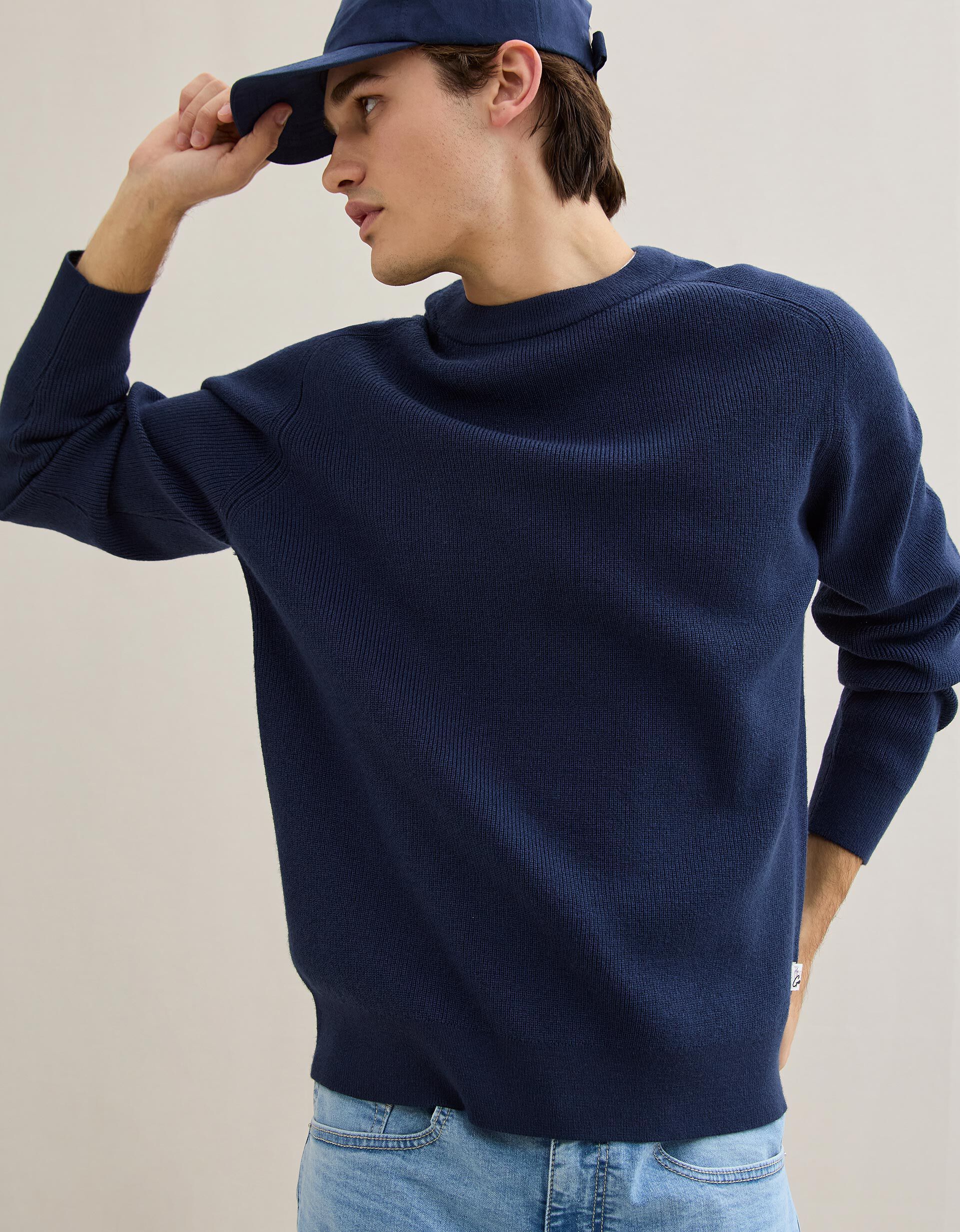 Comprar Online Camisola de Malha, Homem, Azul Escuro