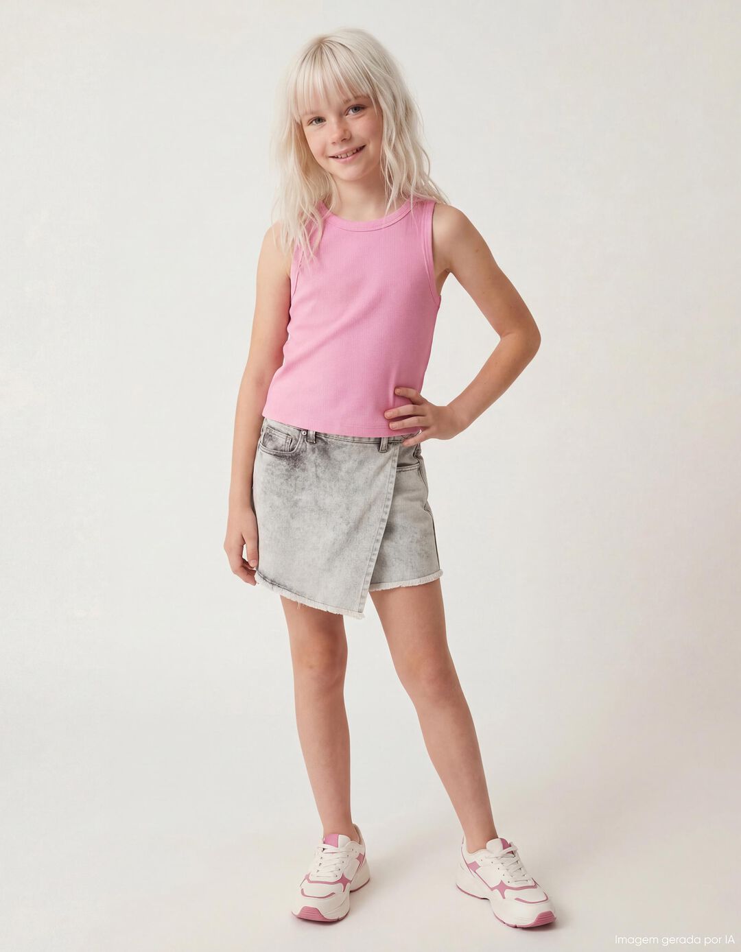 Top, Menina, Rosa