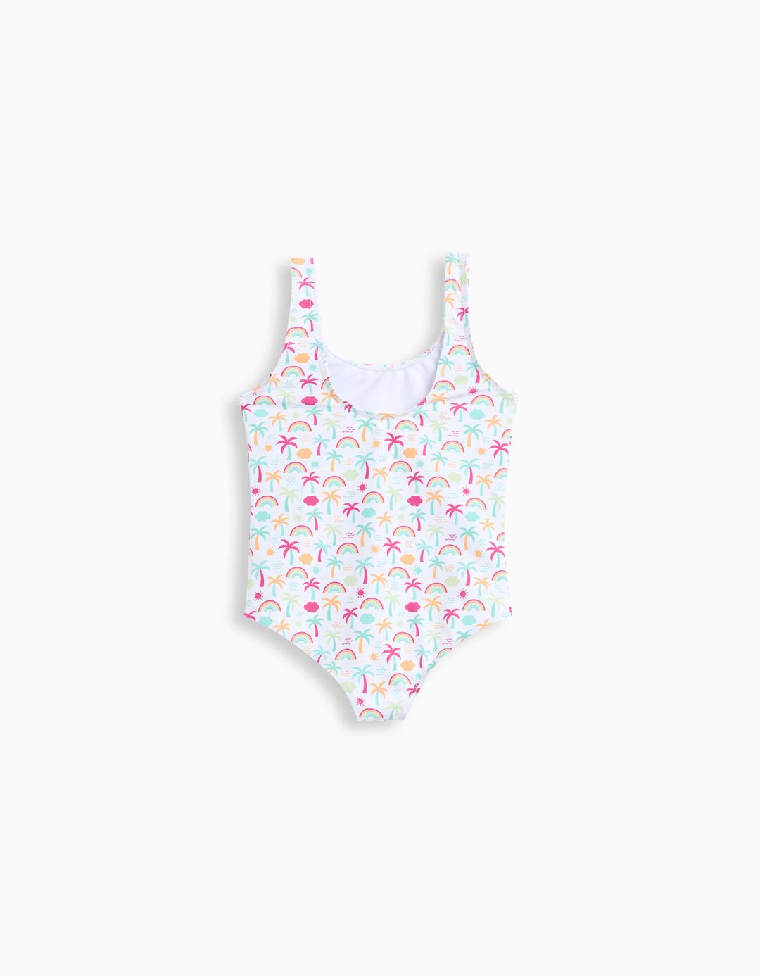 Fato de Banho Tropical, Menina, Branco