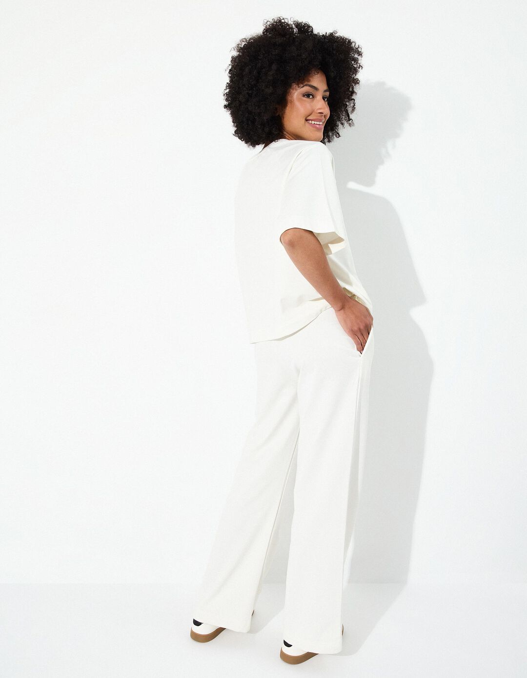 Joggers Wide Leg, Mulher, Branco 