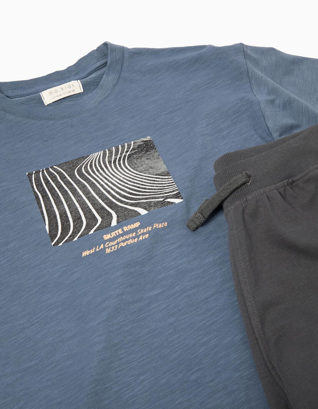 Conjunto T-Shirt e Calções, Menino, Cinzento Escuro 