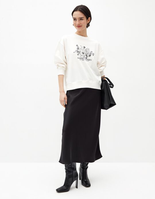 Comprar Online Sweatshirt Estampado, Mulher, Bege Claro