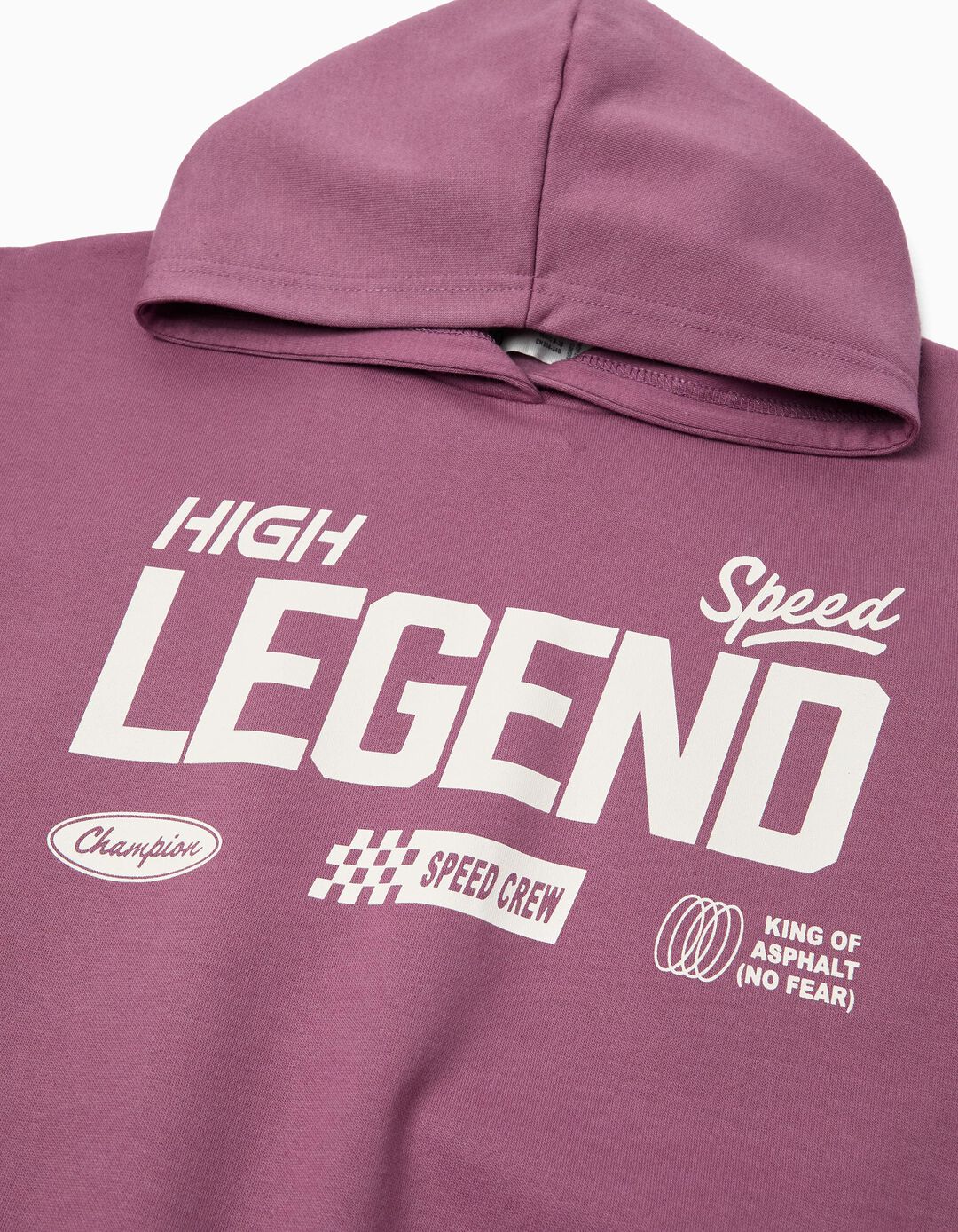 Sweatshirt de Felpa Capuz, Menino, Roxo Escuro