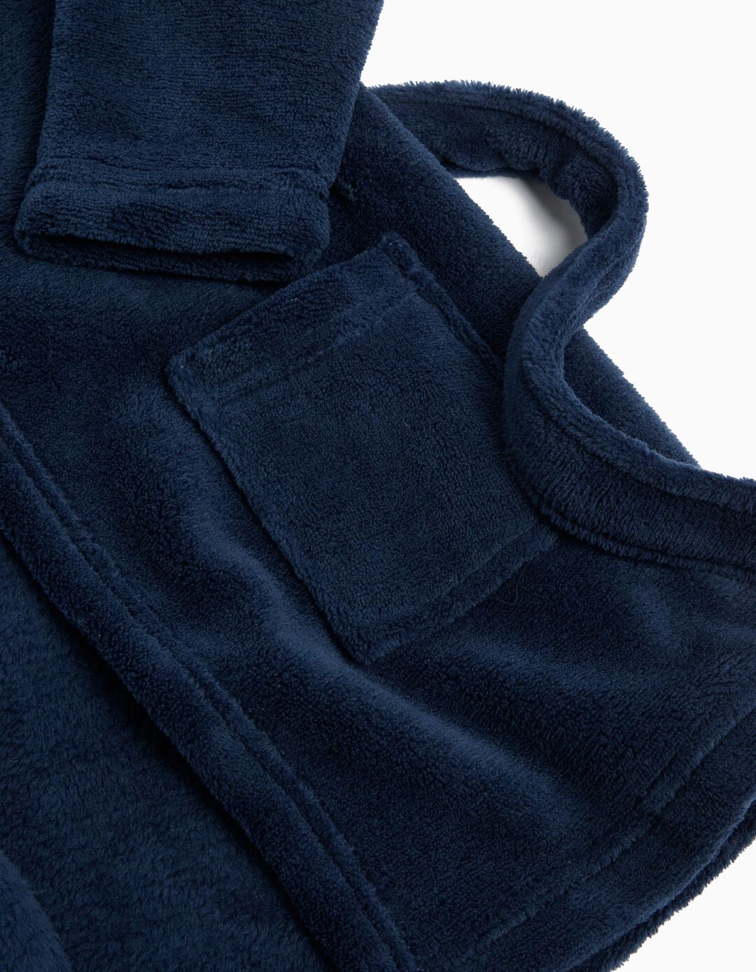 Robe de Felpa Capuz, Menino, Azul