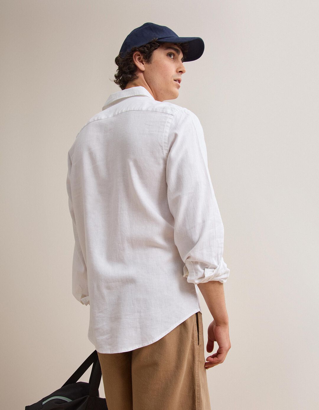Camisa com Linho, Homem, Branco