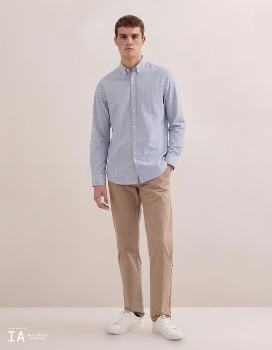 Comprar Online Camisa Riscas, Homem, Azul Escuro