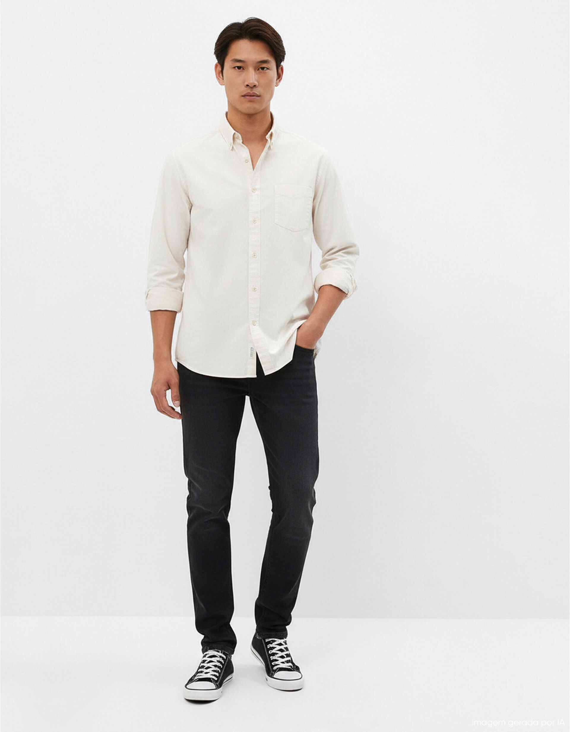 Comprar Online Jeans Skinny Fit, Homem, Preto