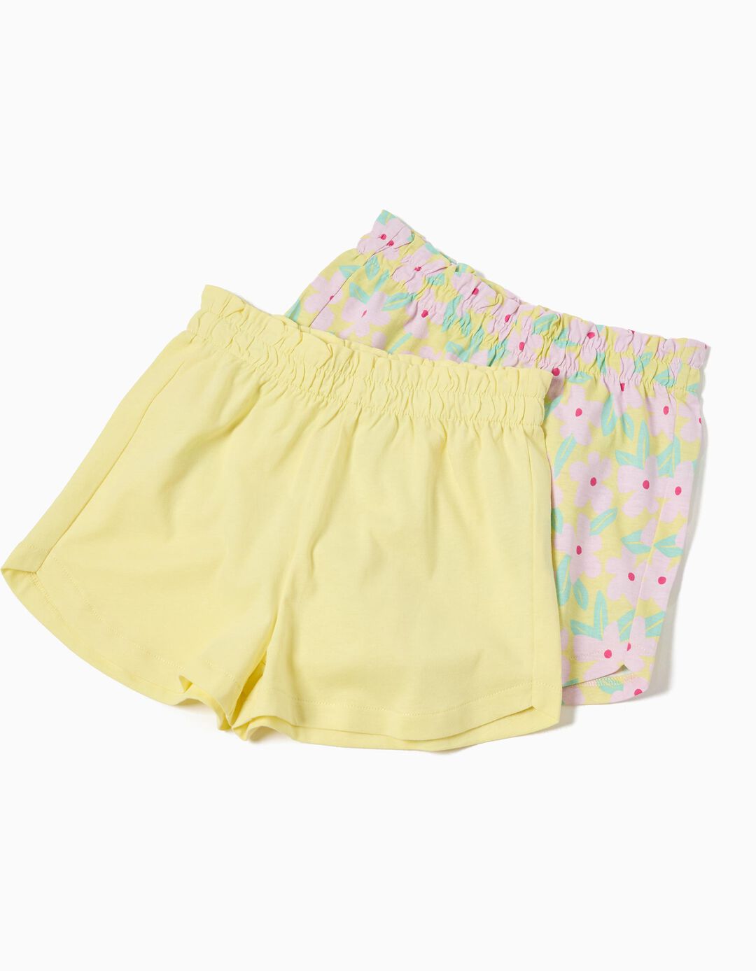 Pack 2 Calções, Menina, Amarelo