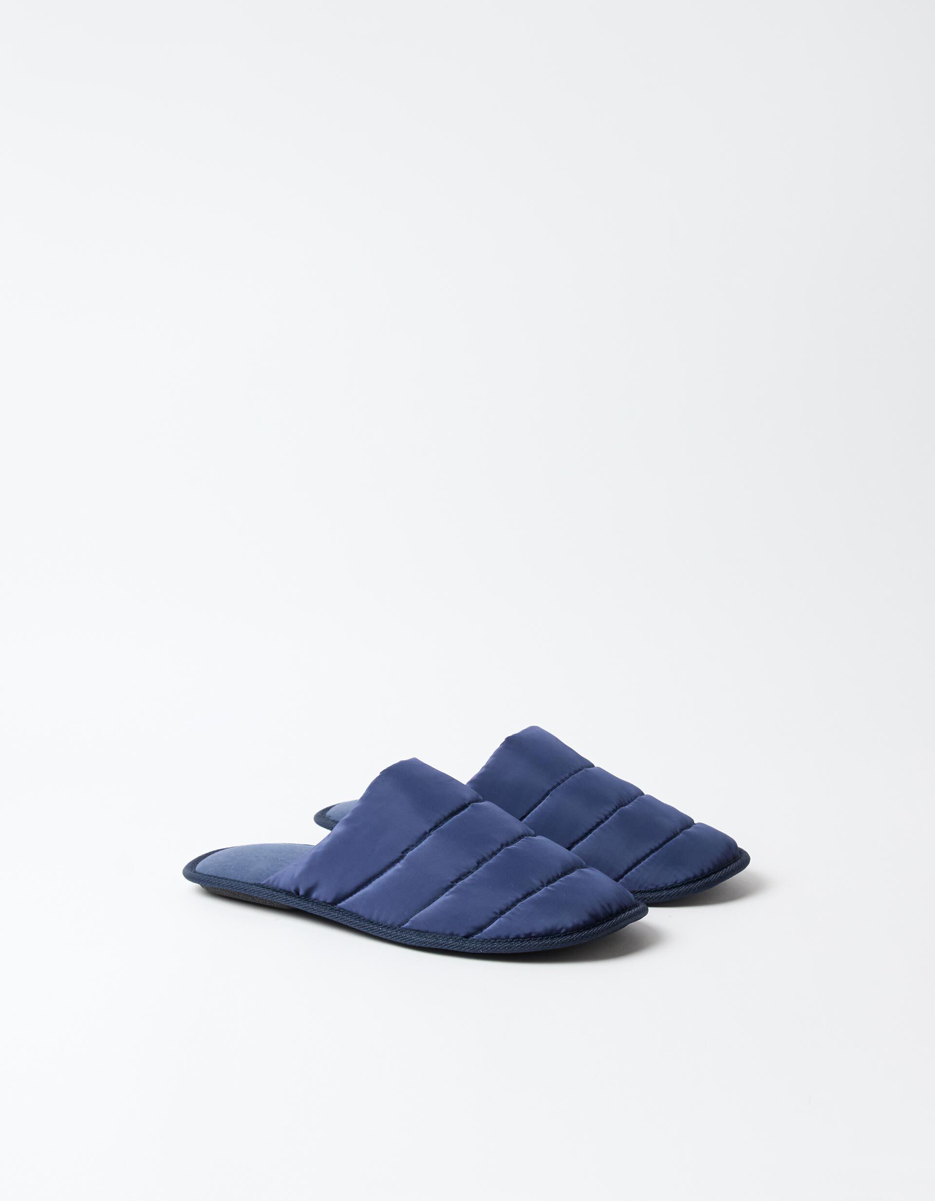 Comprar Online Chinelos De Quarto Acolchoados, Homem, Azul Escuro