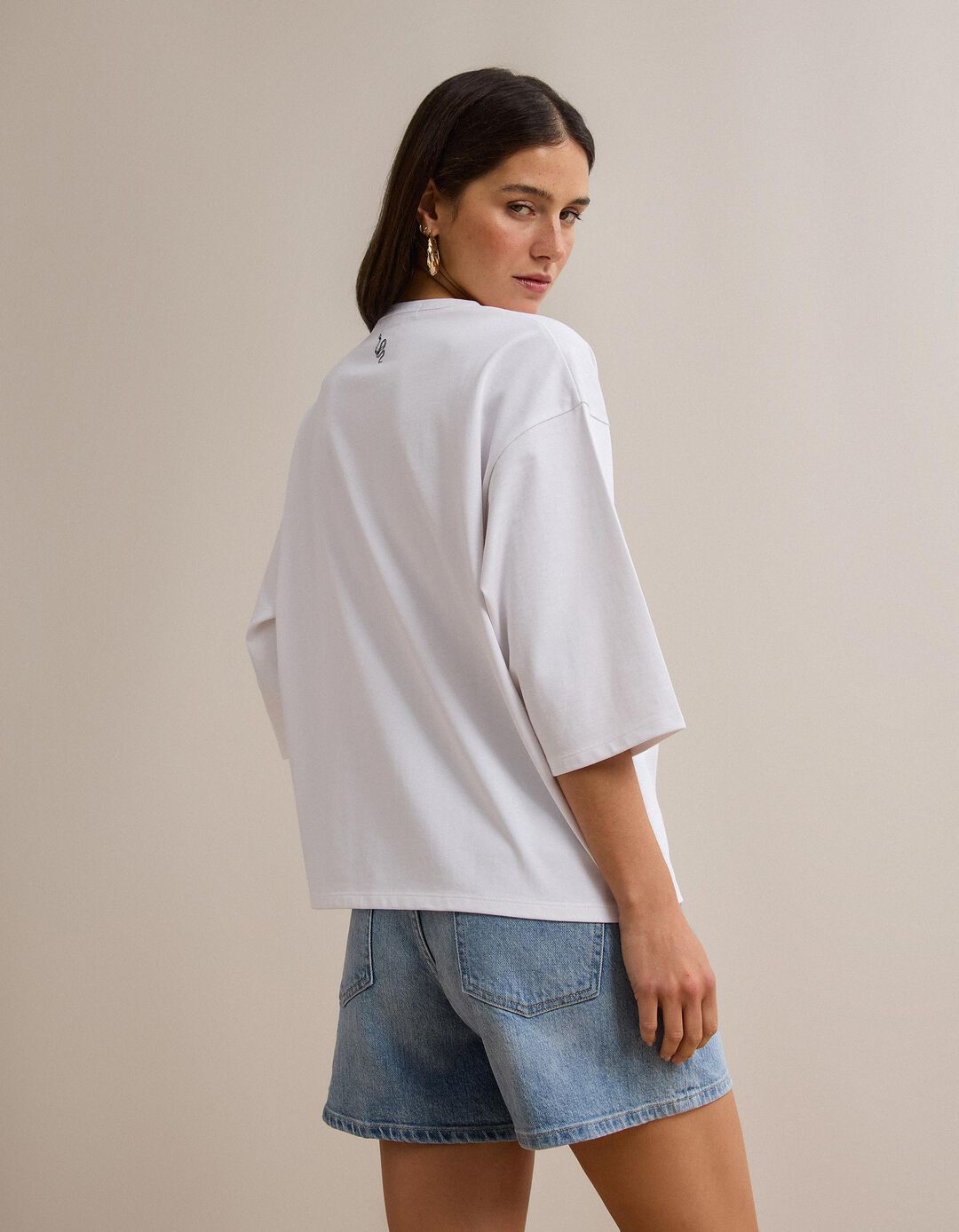 T-shirt Estampada, Mulher, Branco