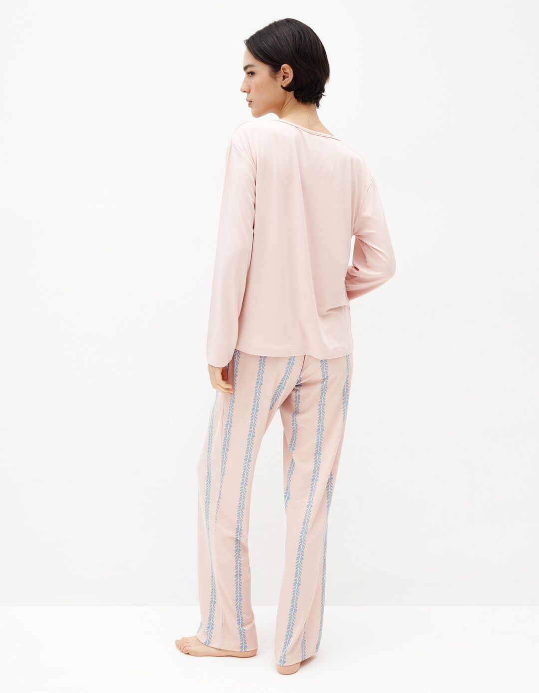 Pijama Jersey, Mulher, Rosa Claro
