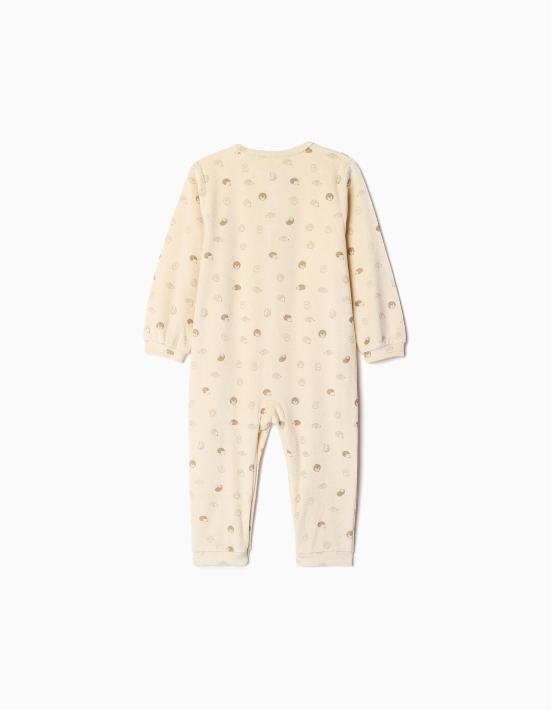 Babygrow Aveludado Estampado, Bebé, Bege