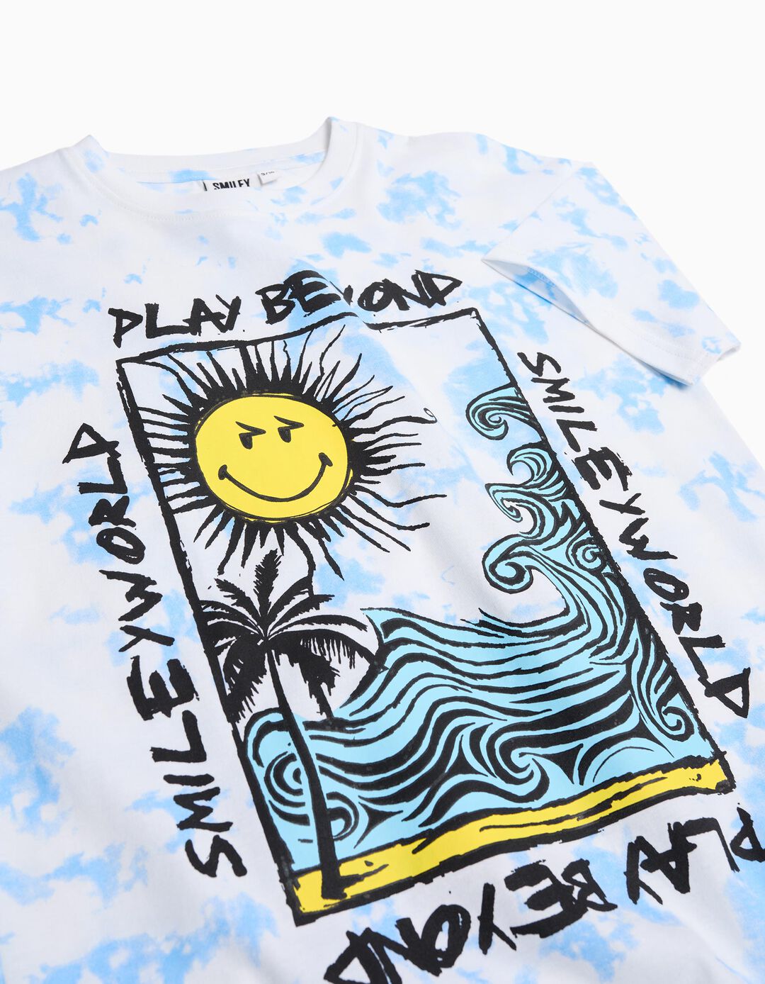 T-shirt 'Smiley World', Menino, Azul