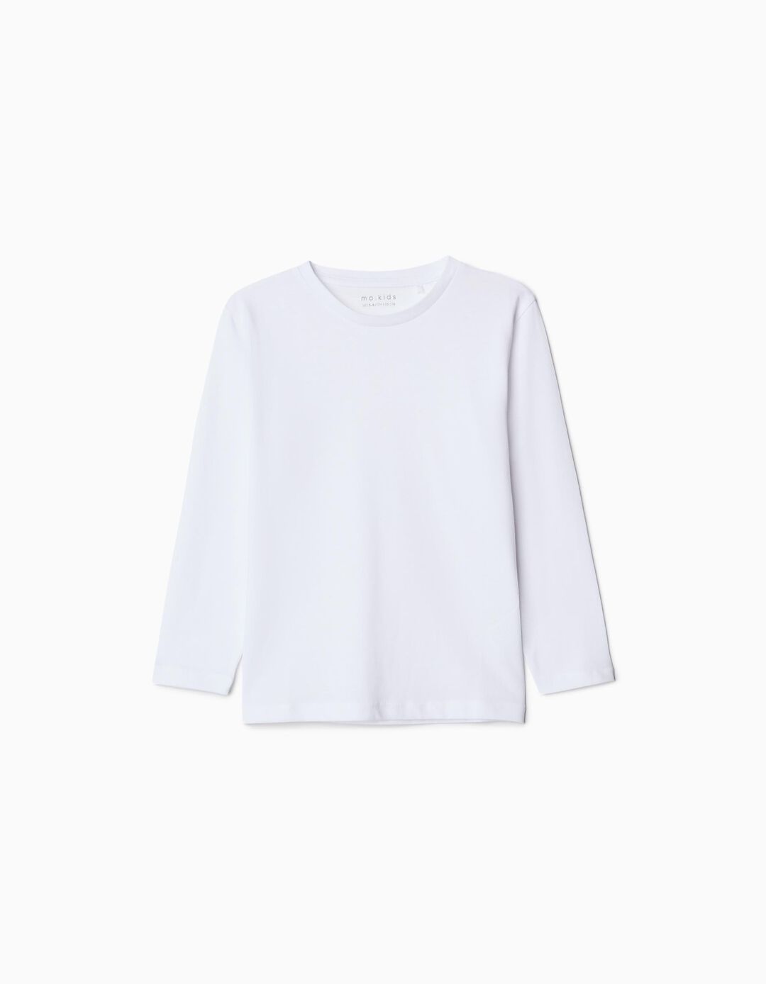 T-shirt de Manga Comprida, Menino, Branco