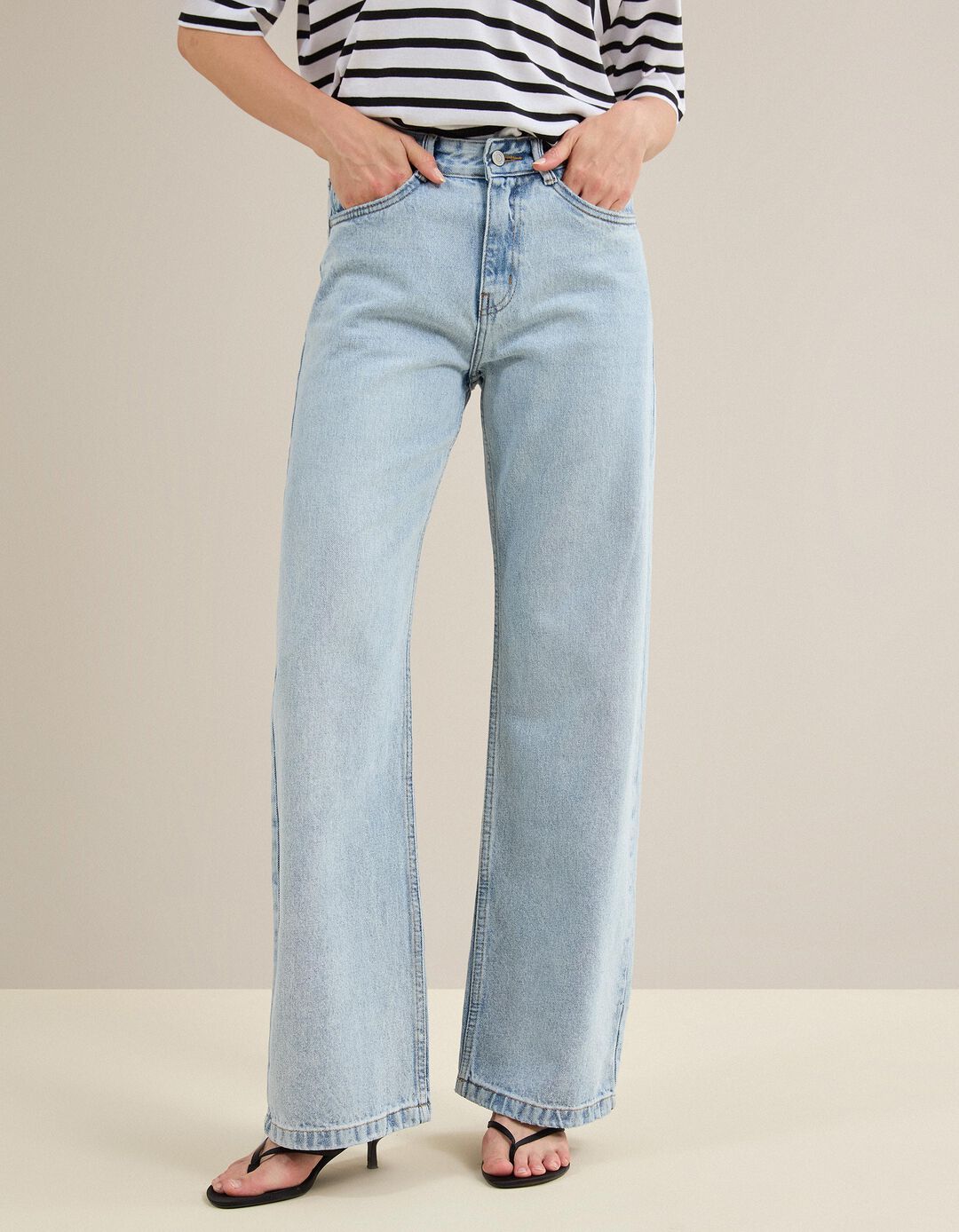Cal&ccedil;as De Ganga 'Wide Leg', Mulher, Azul Claro
