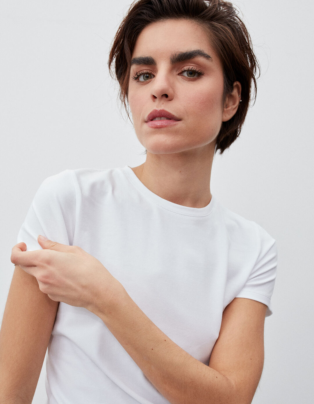 T-Shirt Básica, Mulher, Branco
