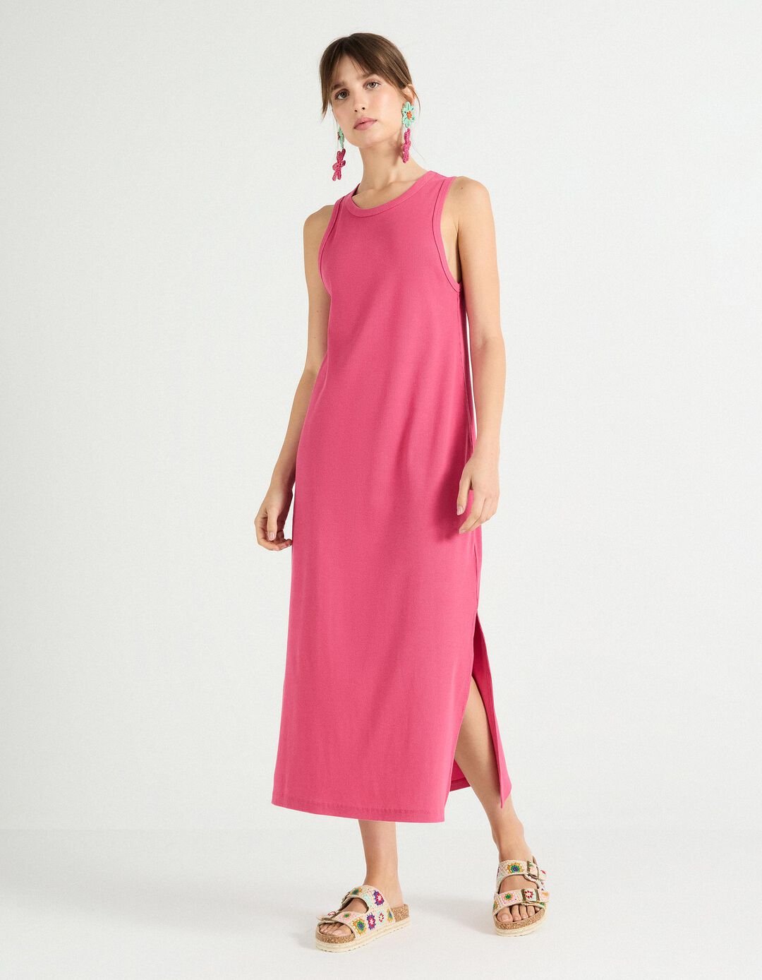Vestido, Mulher, Rosa Escuro