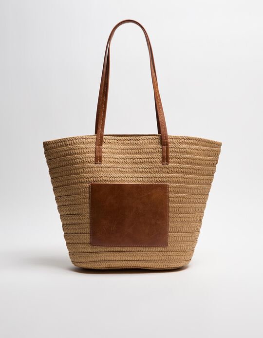 Comprar Online Mala de Praia com Bolso, Mulher, Bege