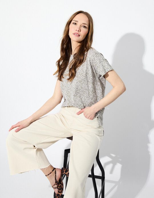 Comprar Online T-shirt Estampado, Mulher, Verde Escuro