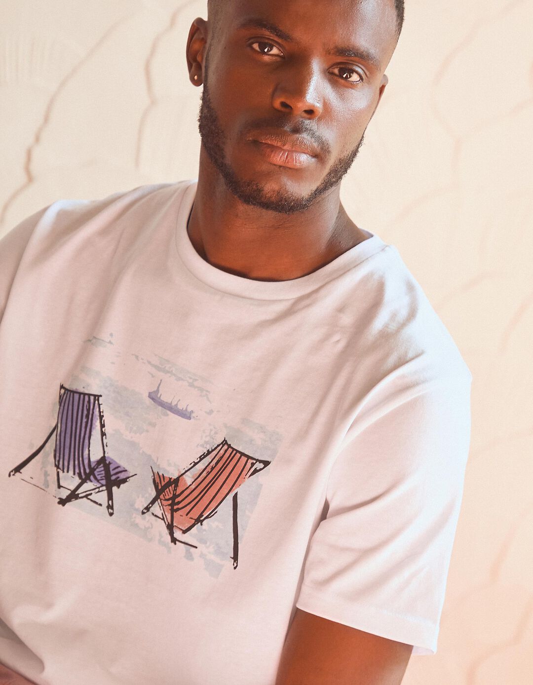 T-shirt Jersey Print, Homem, Branco