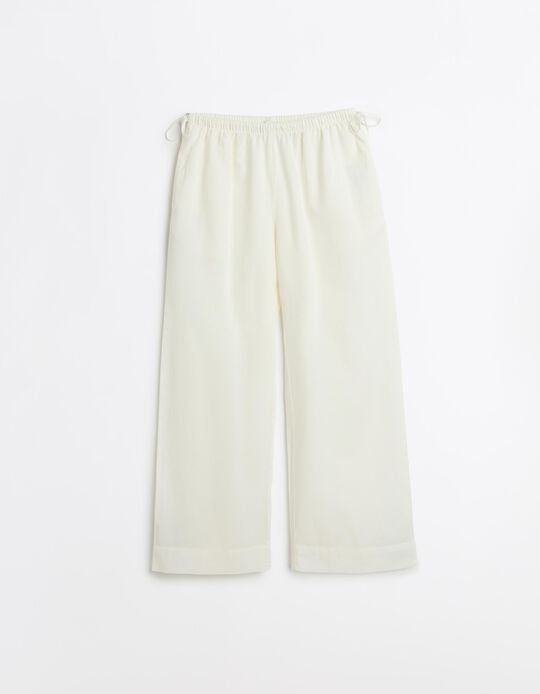 Comprar Online Cal&ccedil;as com Linho, Mulher, Branco