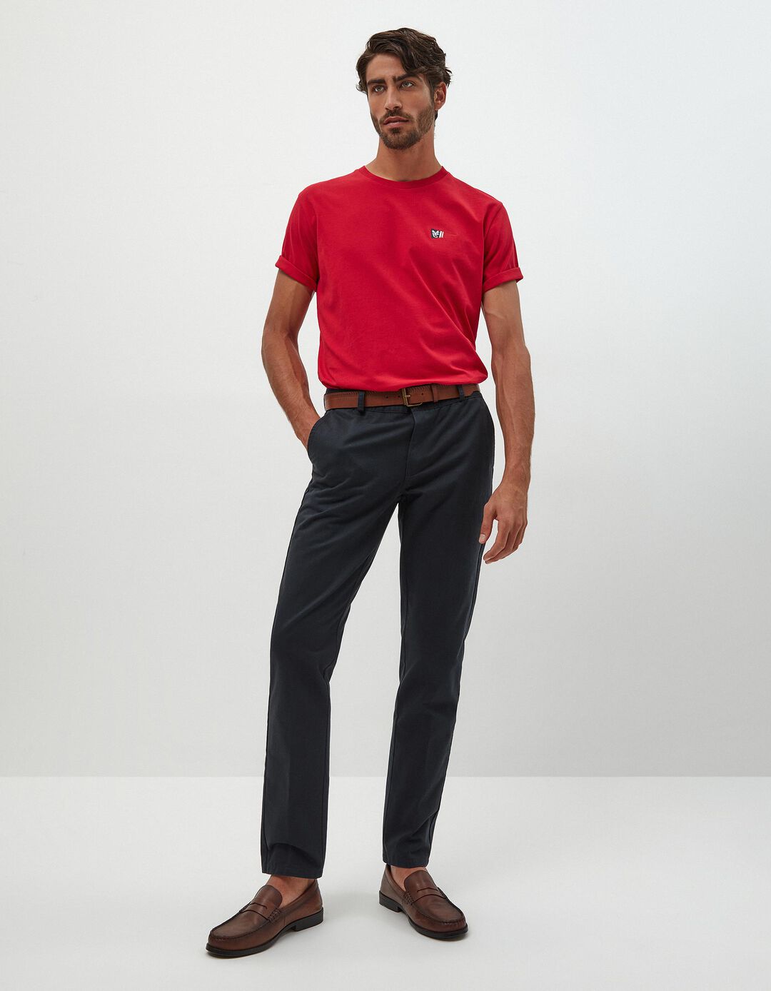 Calças Chino Premium 'Slim fit', Homem, Azul Escuro