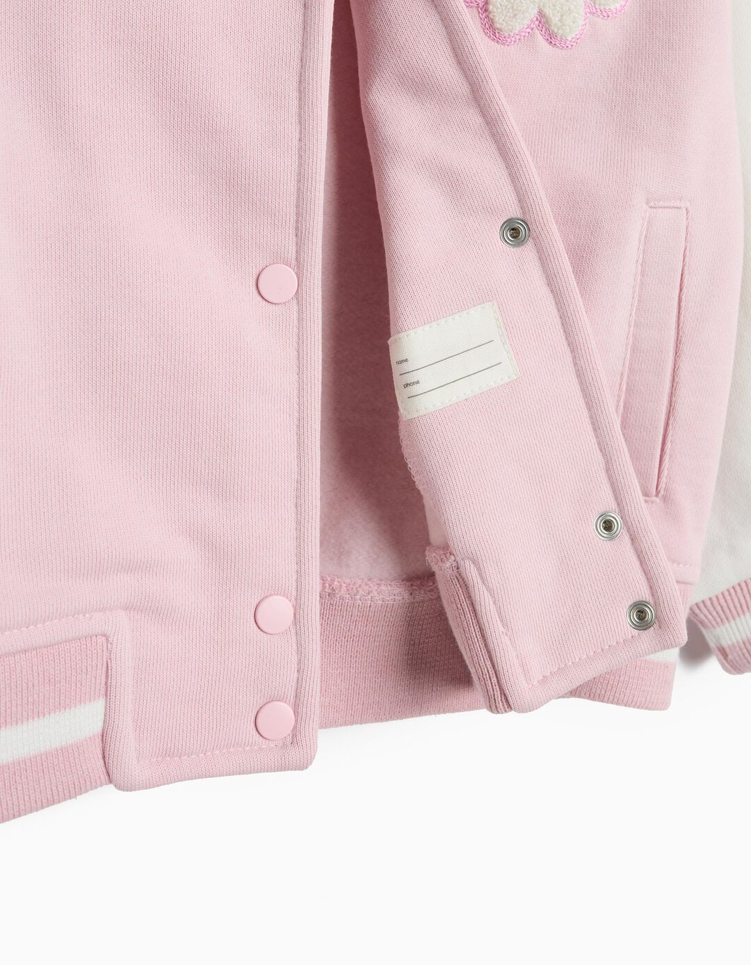 Casaco Bomber, Menina, Rosa Claro 