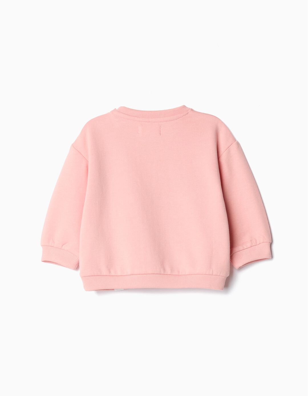 Sweatshirt de Felpa Estampada, Recém-nascido, Rosa Claro