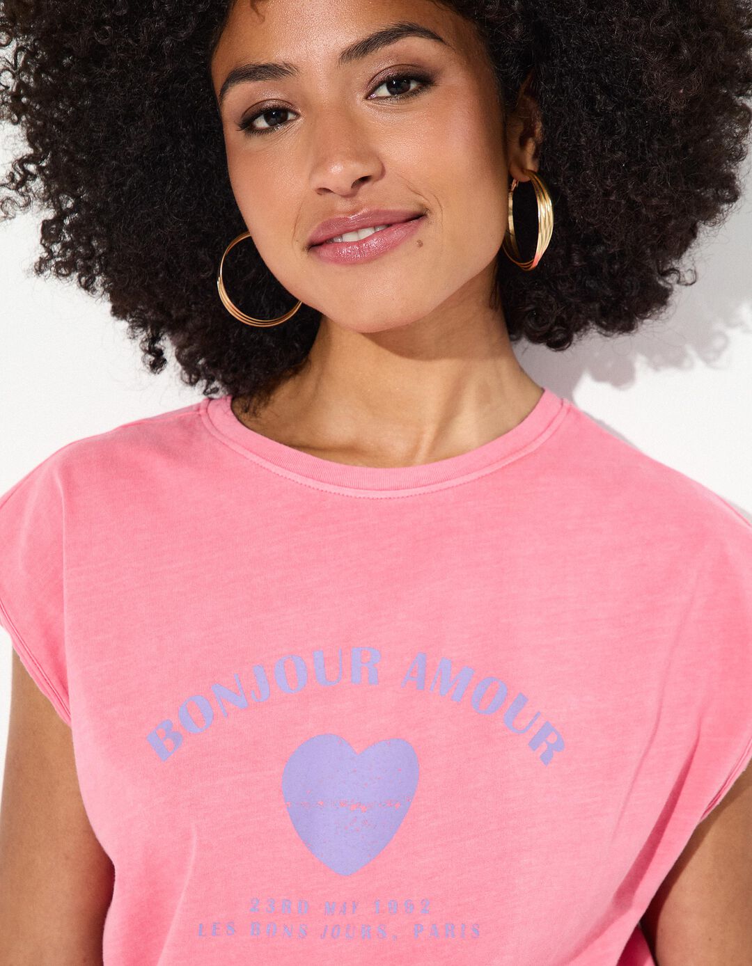 T-shirt sem Mangas, Mulher, Rosa