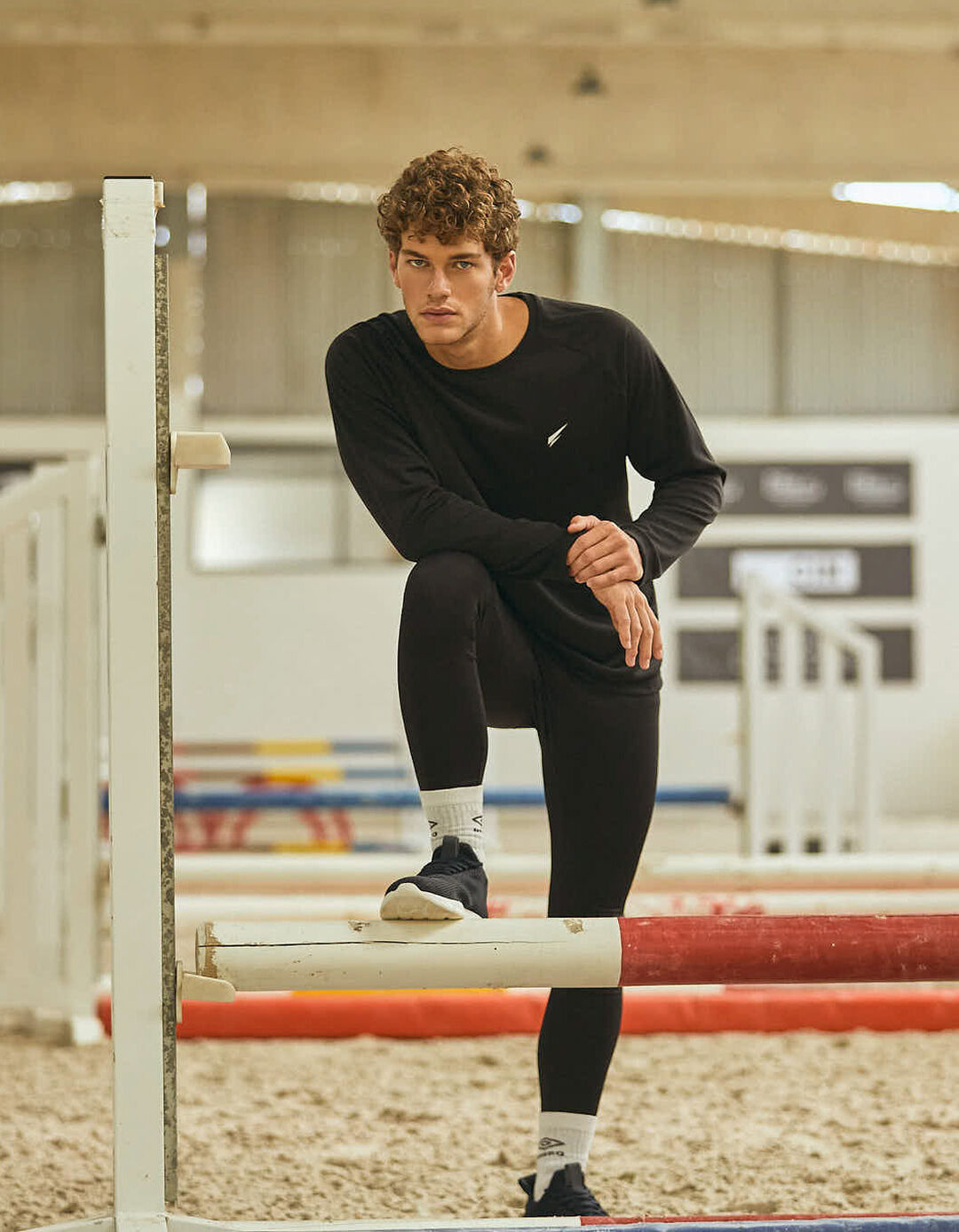 Leggings Desporto, Homem, Preto