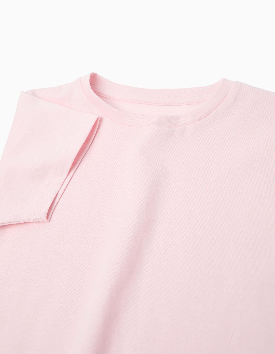 T-shirt Manga Curta, Menina, Rosa Claro