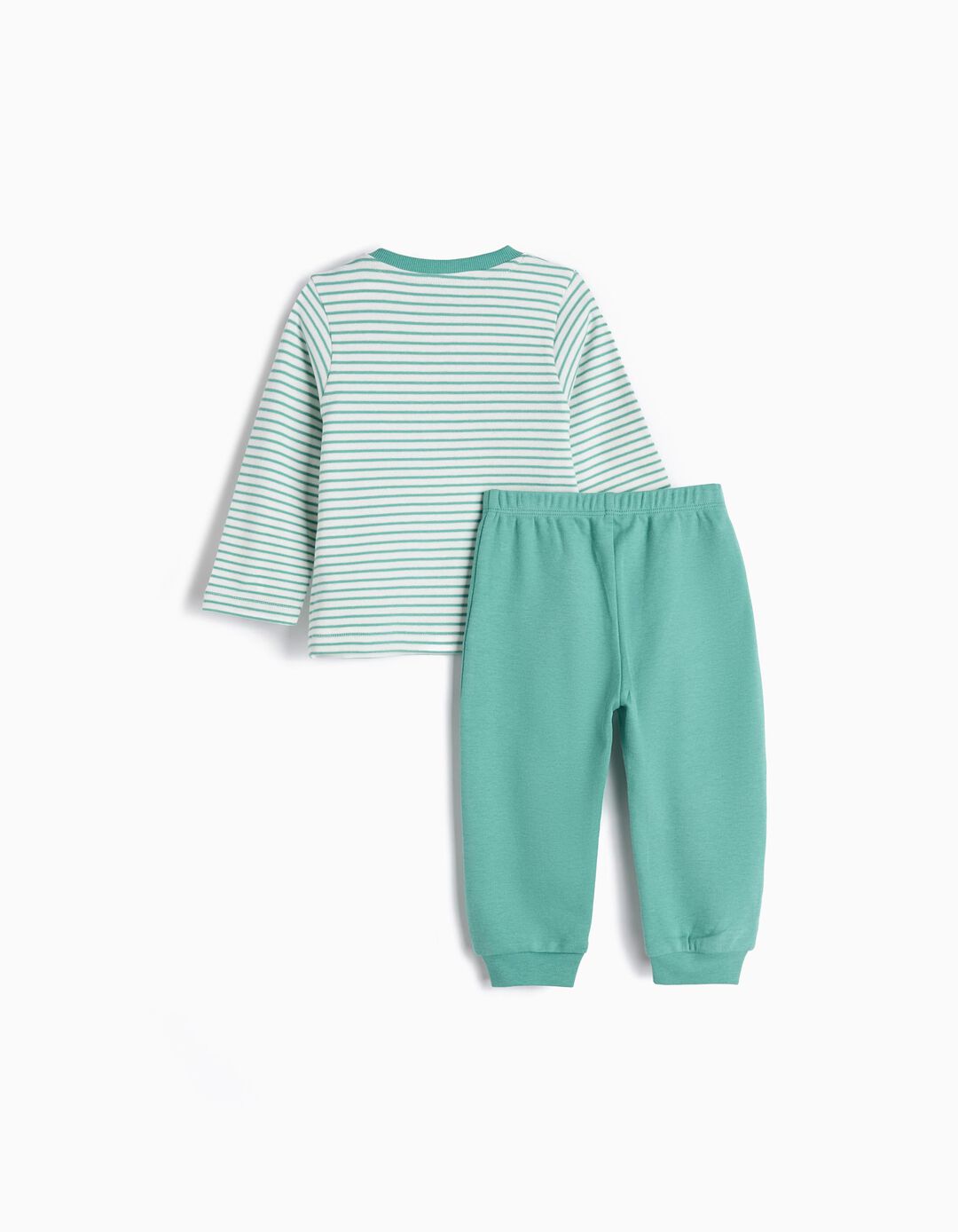 Pijama Riscas, Menino, Verde Claro 