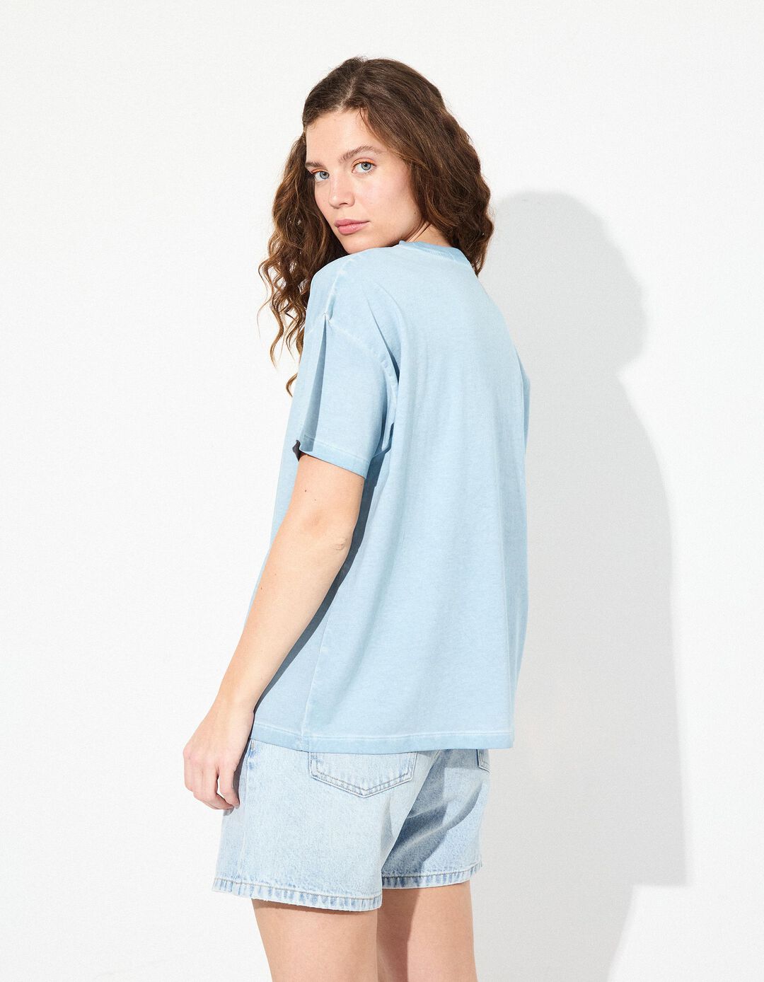 T-shirt, Mulher, Azul