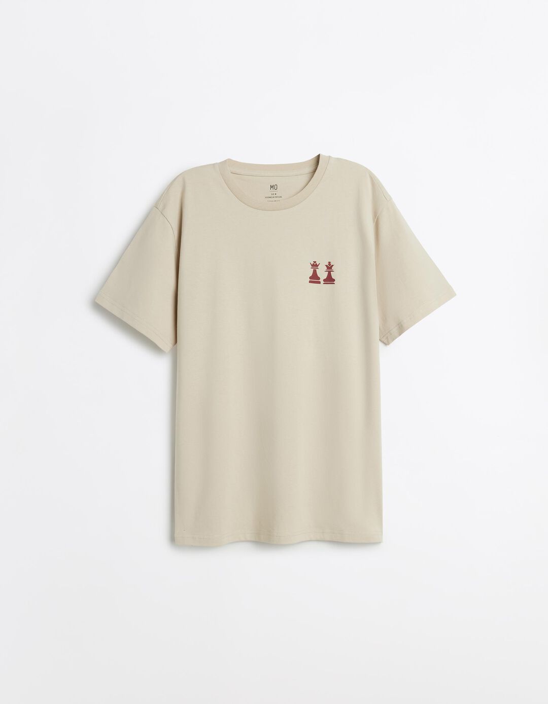 T-shirt Jersey Estampado, Homem, Bege