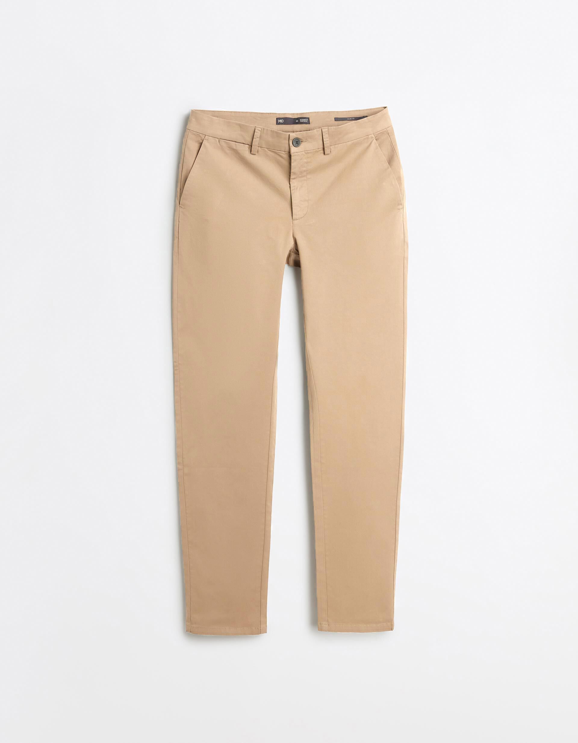Comprar Online Cal&ccedil;as Chino Slim, Homem, Bege Escuro