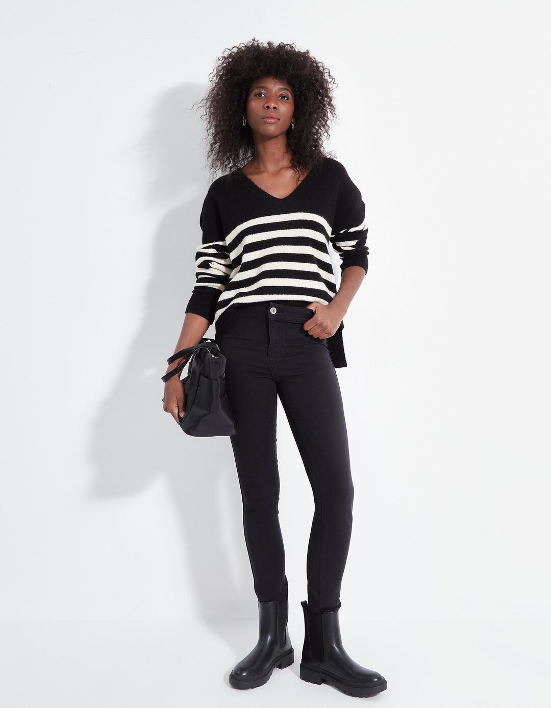 Calças Jeggings, Mulher, Preto