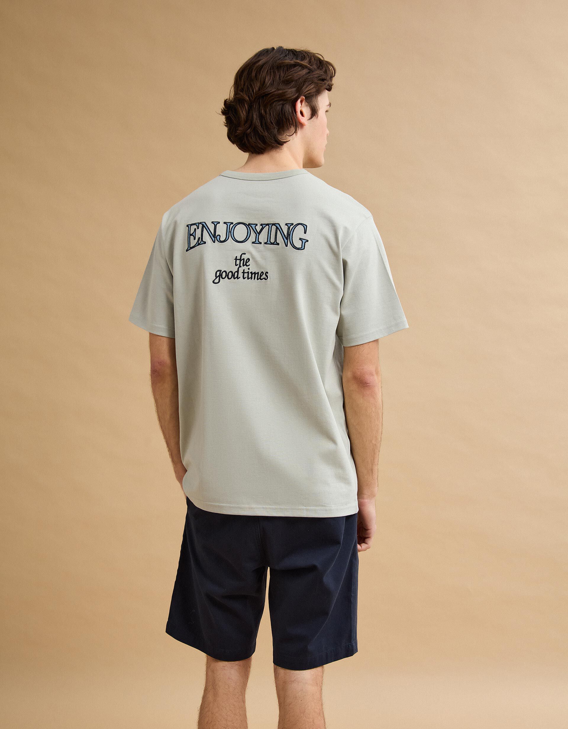 Comprar Online T-shirt Heavy Jersey Bordado, Homem, Vermelho Escuro