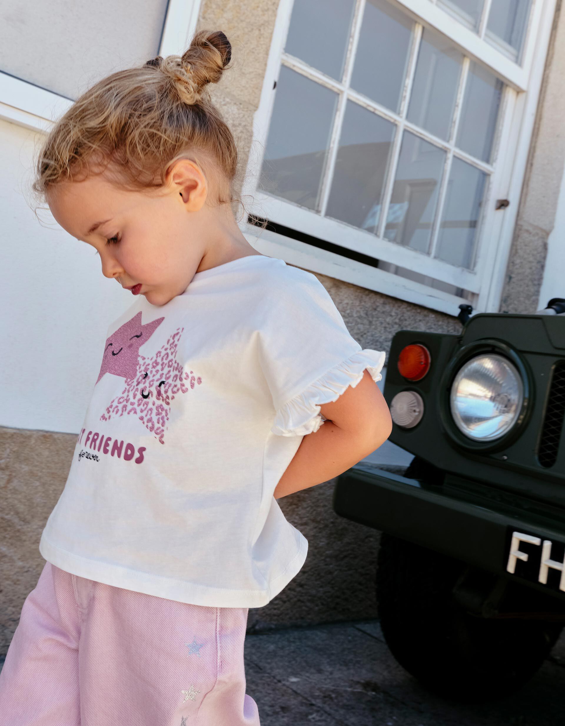 Comprar Online T-shirt Estampada, Menina, Branco