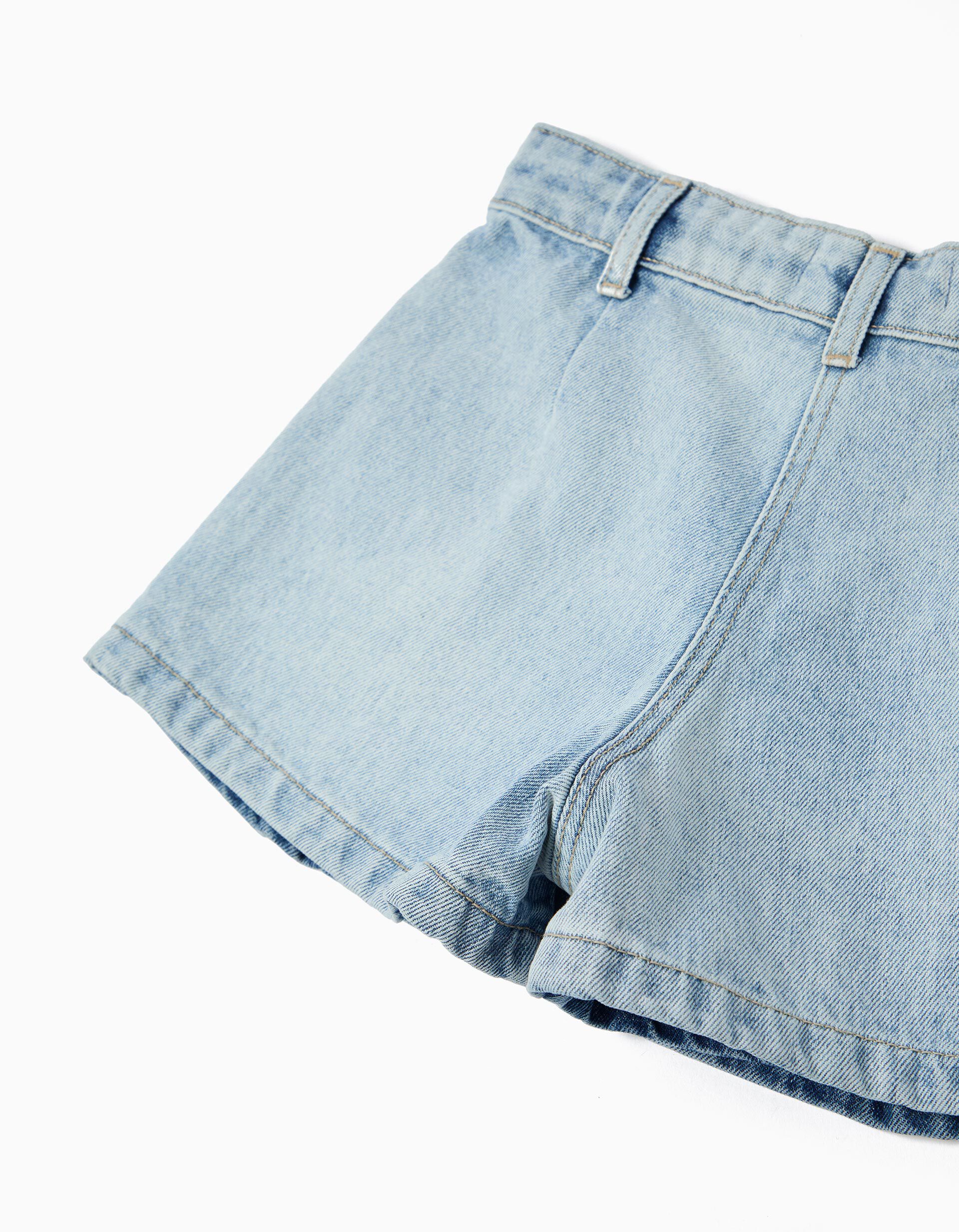 Comprar Online Saia-cal&ccedil;&atilde;o de Ganga, Menina, Azul Claro