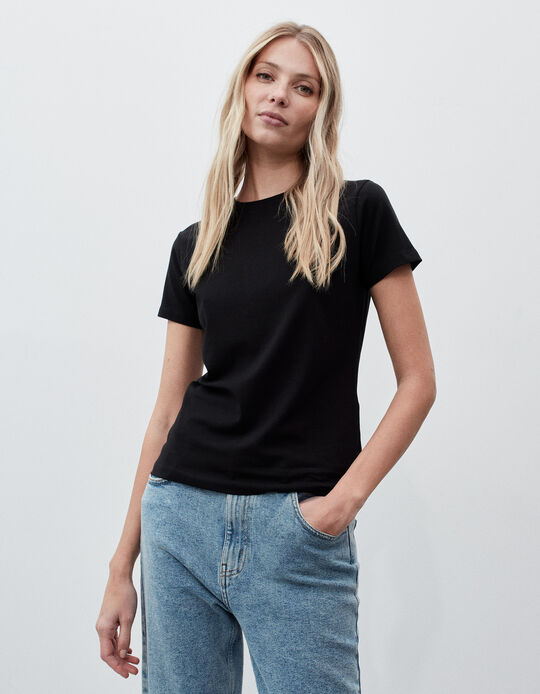Comprar Online T-shirt Básica, Mulher, Preto