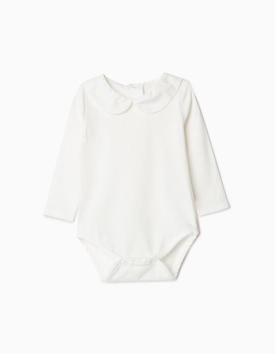 Comprar Online Body de Manga Comprida Gola, Recém-nascido, Branco