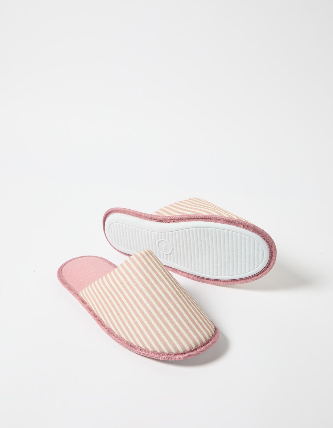 Chinelos de Quarto Riscas, Mulher, Rosa Claro