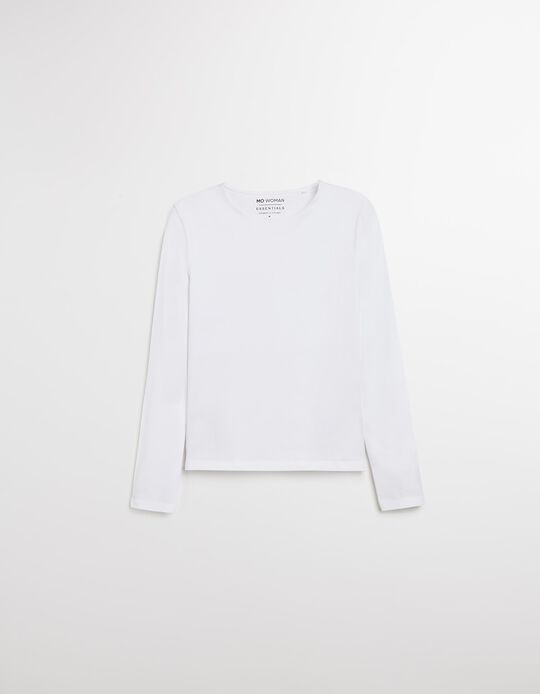 Comprar Online T-shirt Manga Comprida, Mulher, Branco